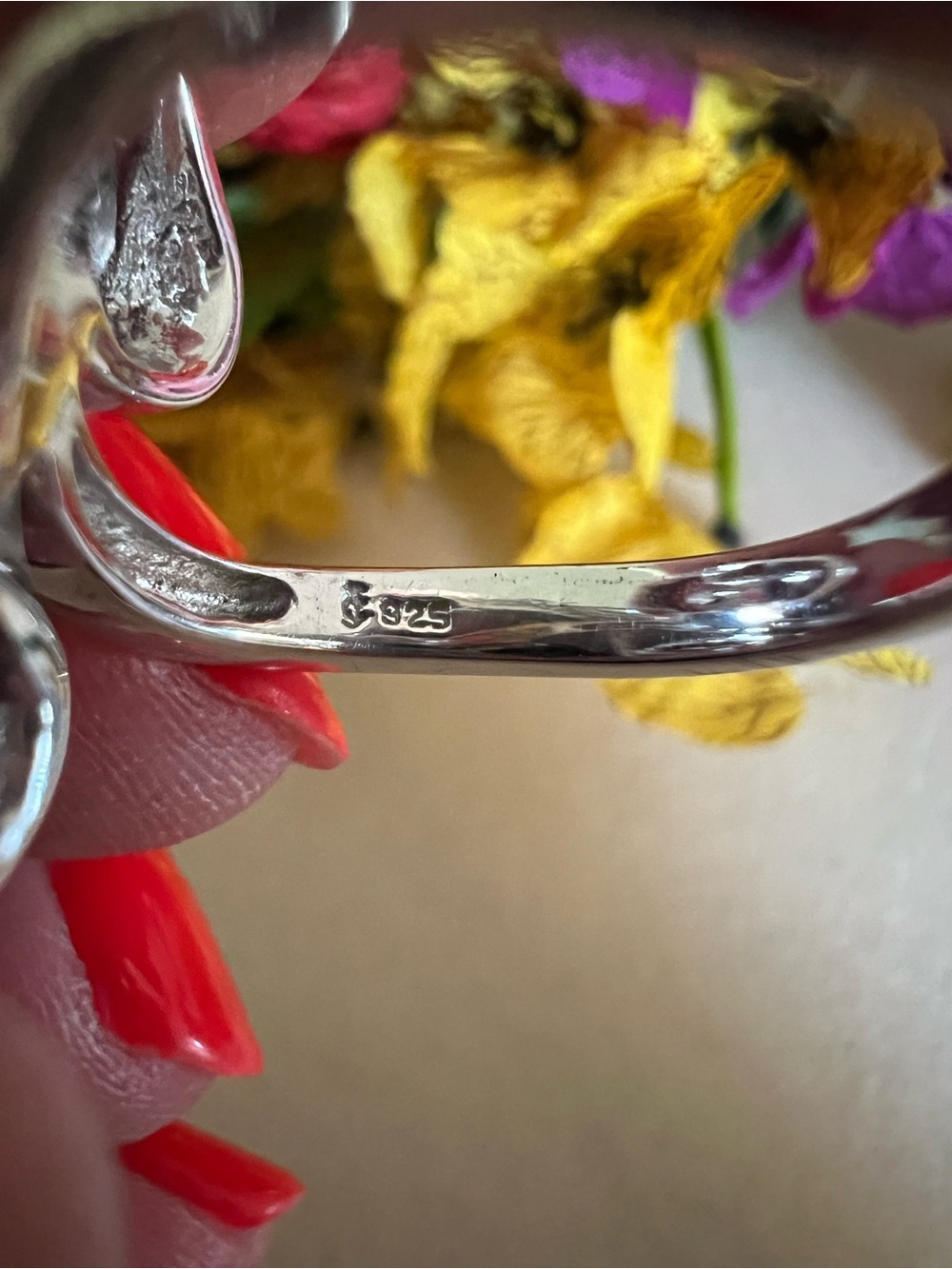 Carnelian Double Heart Sterling Silver Ring - Picture 6 of 8